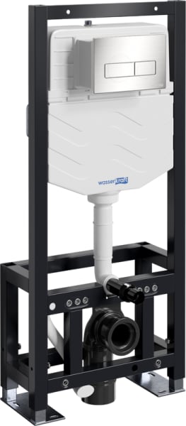 Система инсталляции для унитазов Wasserkraft Dill 61TLT.010.ME.BN03, с кнопкой смыва никель