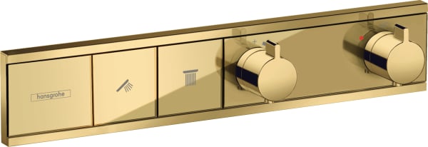 Термостатический смеситель встраиваемый Hansgrohe RainSelect 15380990, для душа, полированное золото