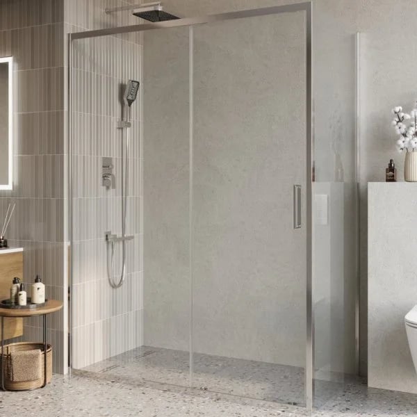 Душевой уголок BelBagno Luce AH-1-150/80-C-Cr профиль хром, стекло прозрачное