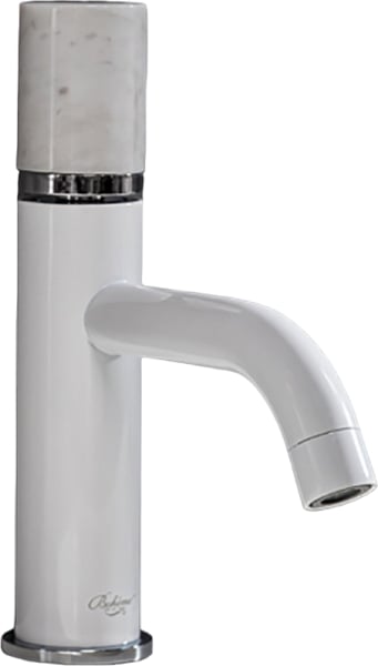 Смеситель для раковины Boheme Stick 121-W-MR-W белый, белый мрамор