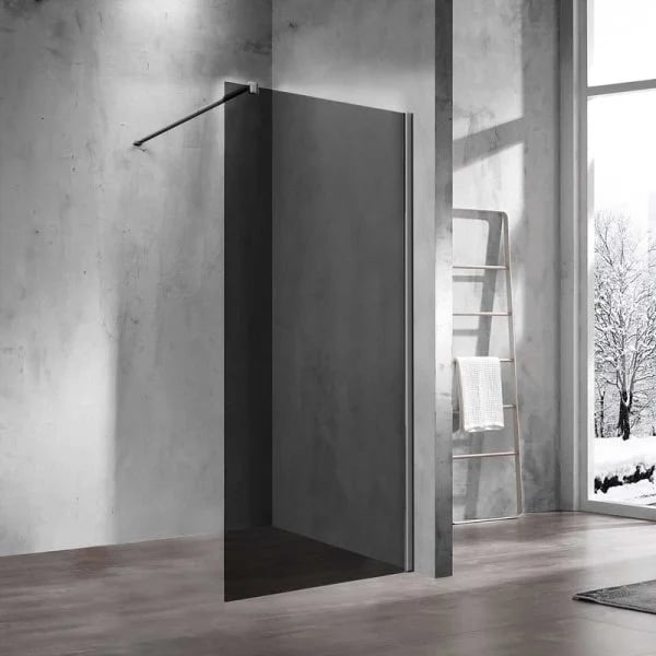 Душевая перегородка Vincea Walk-in VSW-1H900CGGM 90 см, профиль вороненая сталь, стекло тонированное