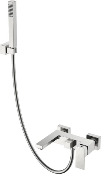 Смеситель для ванны с душем Boheme Qubic 473-NB, brushed nickel