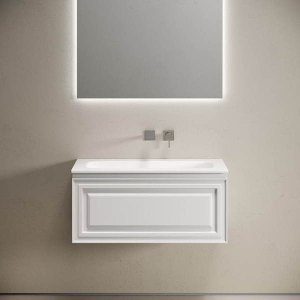 Тумба с раковиной Sancos Very 90 подвесная, bianco, раковина СN7019wx