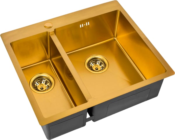 Мойка кухонная Zorg Inox PVD SZR-59-2-51-R BRONZE R, бронза