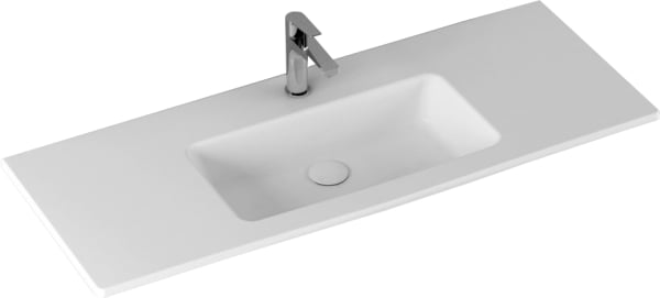 Мебельная раковина Allen Brau Fantasy Flat 122x47, без перелива, белая