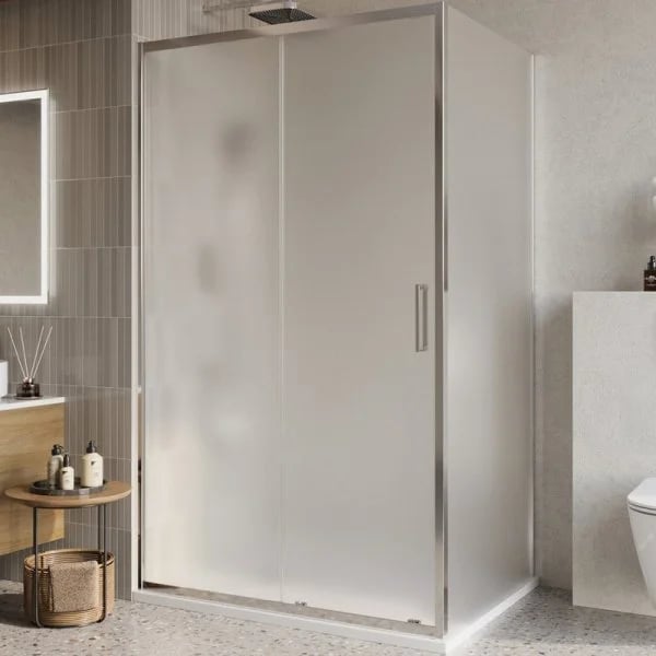 Душевой уголок BelBagno Luce AH-1-120/90-P-Cr профиль хром, стекло рифленое