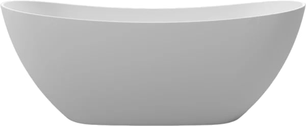 Ванна из искусственного камня WHITECROSS Onyx C 160x75 см, отдельностоящая, матовая белая, овальная,