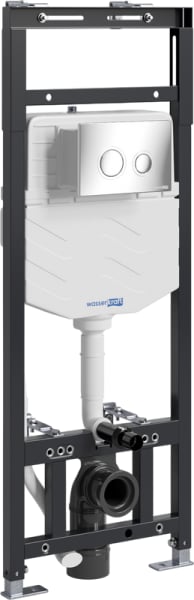 Система инсталляции для унитазов Wasserkraft Alme 15TLT.010.ME.CH01, с кнопкой смыва хром
