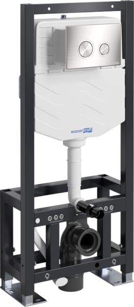 Система инсталляции для унитазов Wasserkraft Dill 61TLT.010.ME.BN01, с кнопкой смыва никель