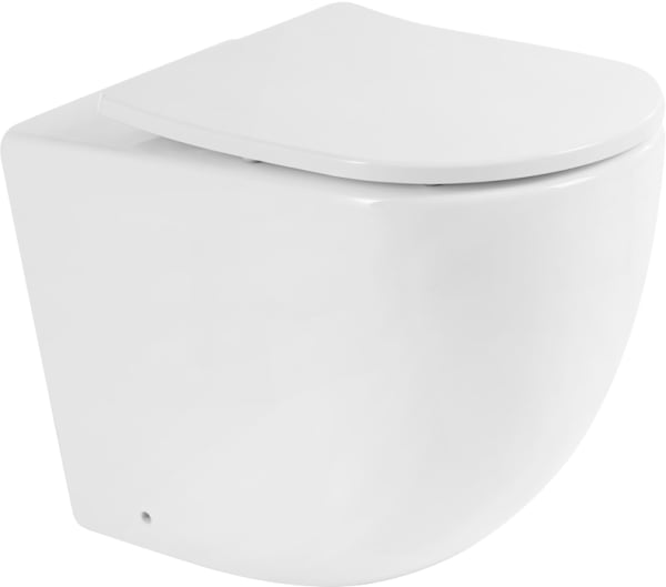 Унитаз приставной напольный BelBagno Sfera-r BB2141CBR сиденье BB2031SC с микролифтом, безободковый,