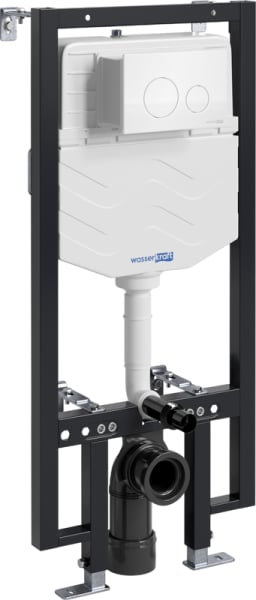 Система инсталляции для унитазов Wasserkraft Vils 56TLT.010.ME.WH02, с кнопкой смыва белой