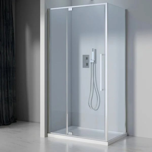 Душевой уголок Black&White Stellar Wind S812 CC 100х100, профиль хром, стекло прозрачное