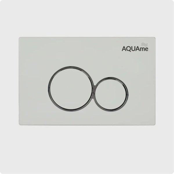 Кнопка смыва для унитаза AQUAme AQM4101W пластик, цвет белый