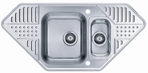 Мойка PIXEL 60 MLEI-90 1090 X 520 1+1/2 угловая в ком. с сифоном 1074346,