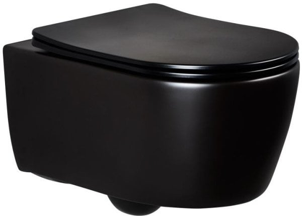 Унитаз подвесной Splendy Pride PR10152VTYBM безободковый, с микролифтом, черный матовый