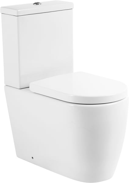 Унитаз-компакт напольный BelBagno Marino BB105CPR BB865SC с микролифтом, безободковый, глянцевый бел