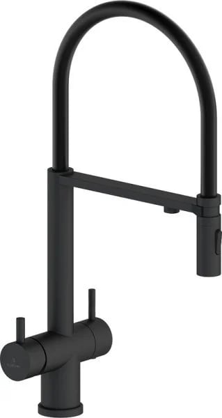 Смеситель для кухни AltroBagno Flusso 050204 NeOp с гибким изливом, матовый черный
