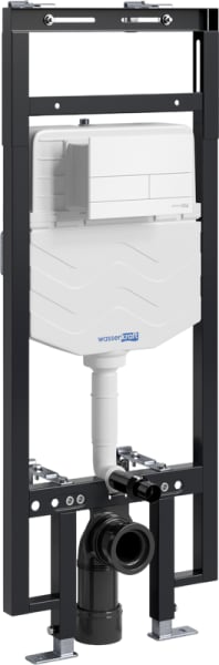 Система инсталляции для унитазов Wasserkraft Dinkel 58TLT.010.ME.WM04, с кнопкой смыва матовой белой