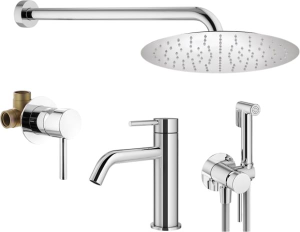 Комплект для ванной Plumberia Selection Ixo KITZXO01CR53 С ВНУТРЕННЕЙ ЧАСТЬЮ, хром
