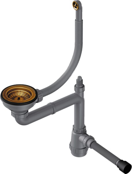 Сифон для мойки Omoikiri WK-1CL-R-AB022 античная латунь