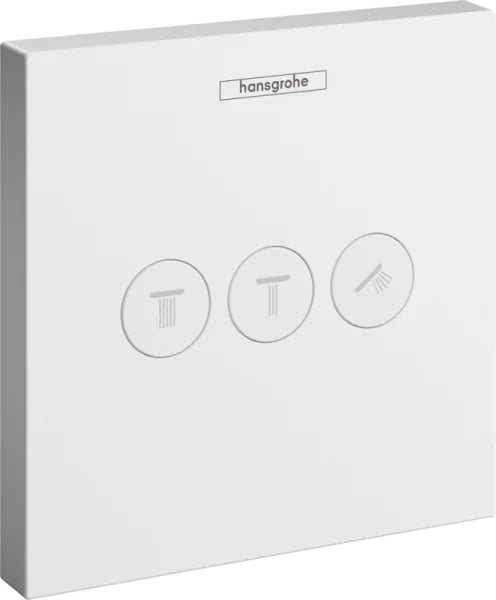 Переключатель потоков Hansgrohe ShowerSelect 15764700 на три потребителя, матовый белый