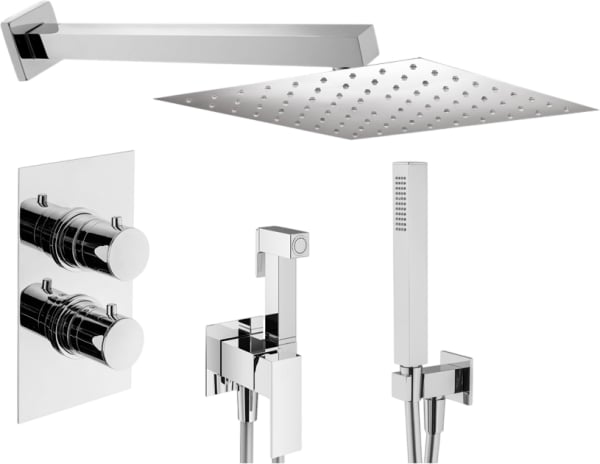 Комплект для ванной Plumberia Selection Tag KITZTGT18QCR С ВНУТРЕННЕЙ ЧАСТЬЮ, хром
