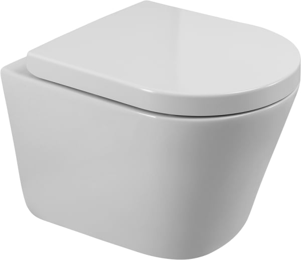 Унитаз подвесной BelBagno Flay-r BB053CH-TOR-FC BB865SC с микролифтом, безободковый, белый