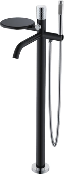 Напольный смеситель для ванны с душем Boheme Stick 129-BCR, black diamond chrome