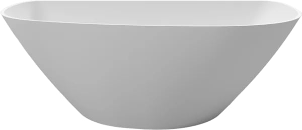 Ванна из искусственного камня WHITECROSS Topaz 170x80 см, отдельностоящая, матовая белая, асимметрич