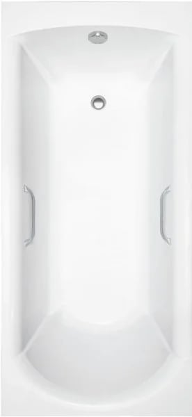 Ванна из литьевого мрамора Delice Astra 170х70 см, пристенная, с ручками хром