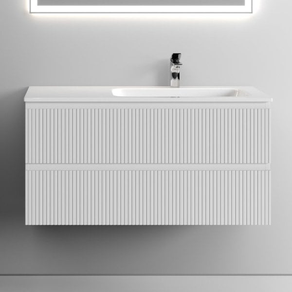 Тумба с раковиной Sancos Snob T 100 см, R, bianco