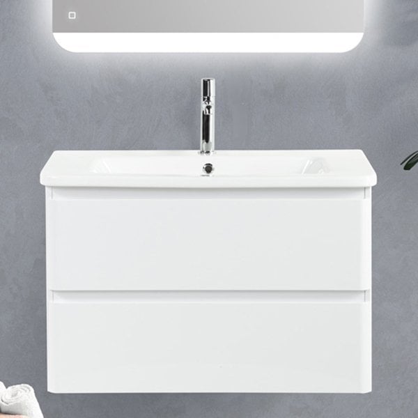 Тумба под раковину без столешницы BelBagno Albano-Cer 80 подвесная, bianco lucido