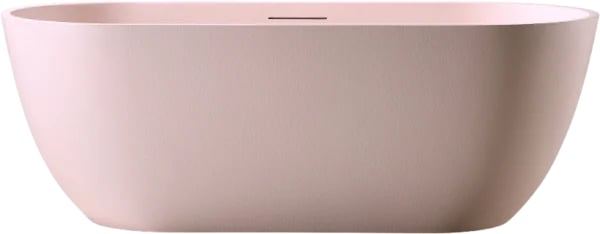 Ванна из искусственного камня Abber Frankfurt AM9941MP 170x75 см, отдельностоящая, матовая розовая, 