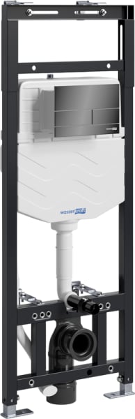 Система инсталляции для унитазов Wasserkraft Alme 15TLT.010.ME.PB04, с кнопкой смыва черной