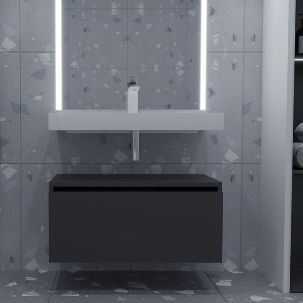 Тумба Armadi Art Flat Valessi Uno-S 80 антрацит матовый