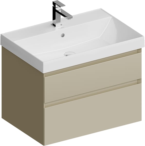 Тумба под раковину без столешницы KERAMA MARAZZI Cubo 70 подвесная, лимо матовая