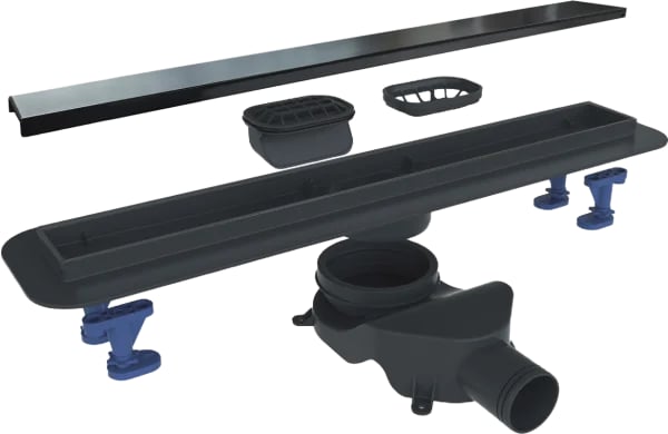 Душевой трап (лоток) BelBagno Luce BB-LD-LUCE-90-NERO 85 см, матовый черный