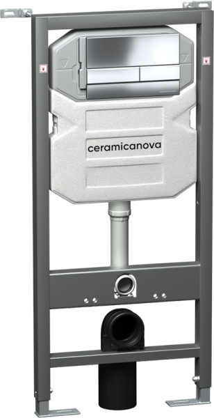 Система инсталляции для унитазов Ceramicanova Envision Flat CN1002CH, кнопка хром