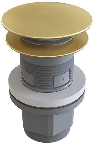 Донный клапан для раковины Aqueduto Ralo RAL0250 push-open, шлифованное золото