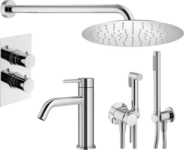 Комплект для ванной Plumberia Selection Ixo KITZXOT18QCR53 С ВНУТРЕННЕЙ ЧАСТЬЮ, хром