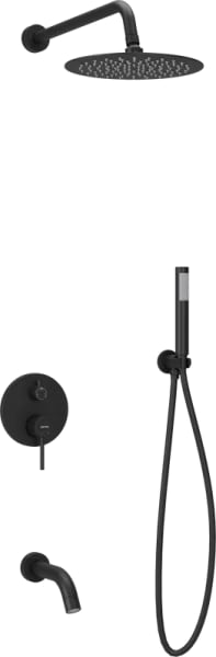 Душевой комплект Sancos Select SC3004MB, черный матовый, С ВНУТРЕННЕЙ ЧАСТЬЮ