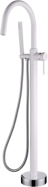 Напольный смеситель для ванны с душем Boheme Uno 469-WCR, white, chrome