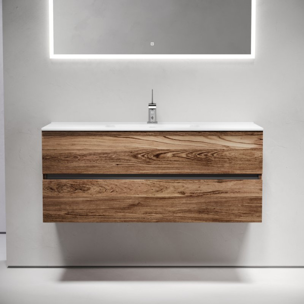 Тумба с раковиной Sancos Urban 120 дуб чарльстон, белая раковина CN7006