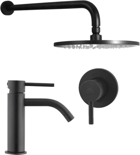 Комплект для ванной Paffoni Light KITLIG011NO071 С ВНУТРЕННЕЙ ЧАСТЬЮ, черный