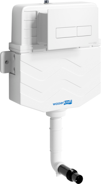 Смывной бачок скрытого монтажа Wasserkraft Aller 10TLT.031.ME.WM03, с кнопкой смыва матовой белой