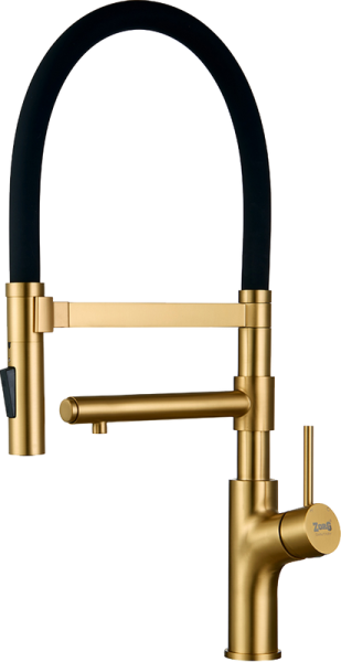 Смеситель для кухни Zorg Inox SZR-1010 BRONZE бронза, с гибким изливом
