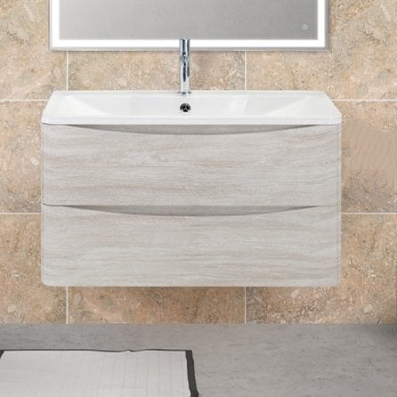 Тумба под раковину без столешницы BelBagno Acqua 90 подвесная, rovere vintage bianco