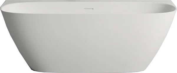 Ванна из искусственного камня Salini Sofia Wall 170x80 см, пристенная, матовая белая, овальная, со с