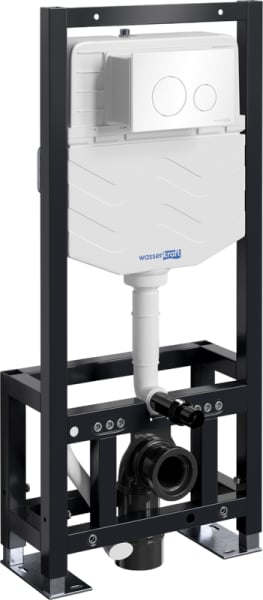 Система инсталляции для унитазов Wasserkraft Dill 61TLT.010.ME.WH02, с кнопкой смыва белой