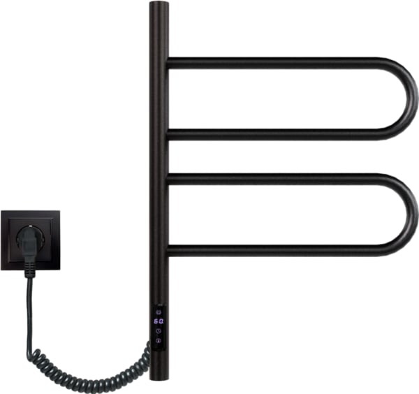Полотенцесушитель электрический Vincea VTD-1R1CBE 44x60 черный